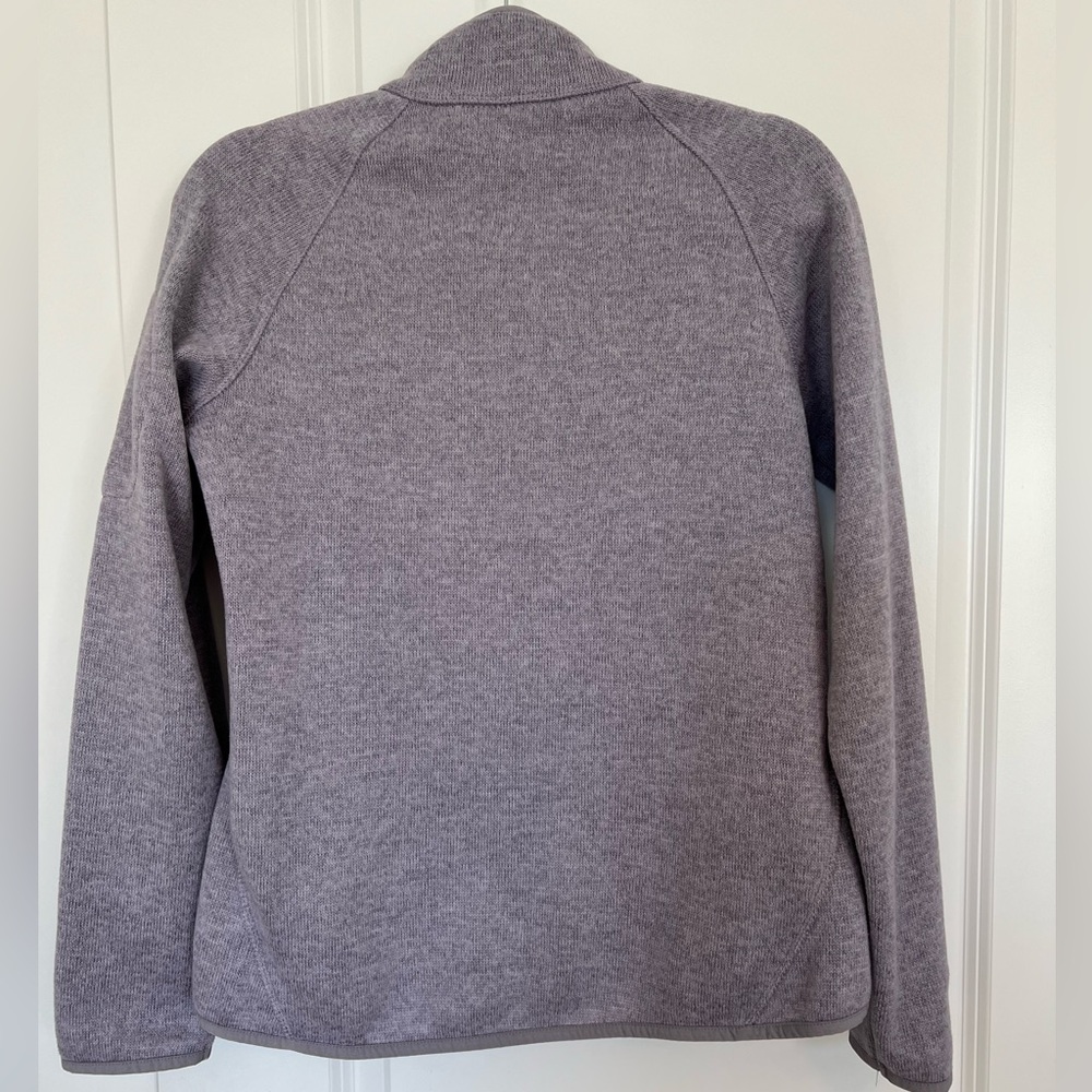 Eddie Bauer Lavender Knit Full Zip Mock Neck Jacket Sweater Women's Size Smalll - Picture 3 of 12